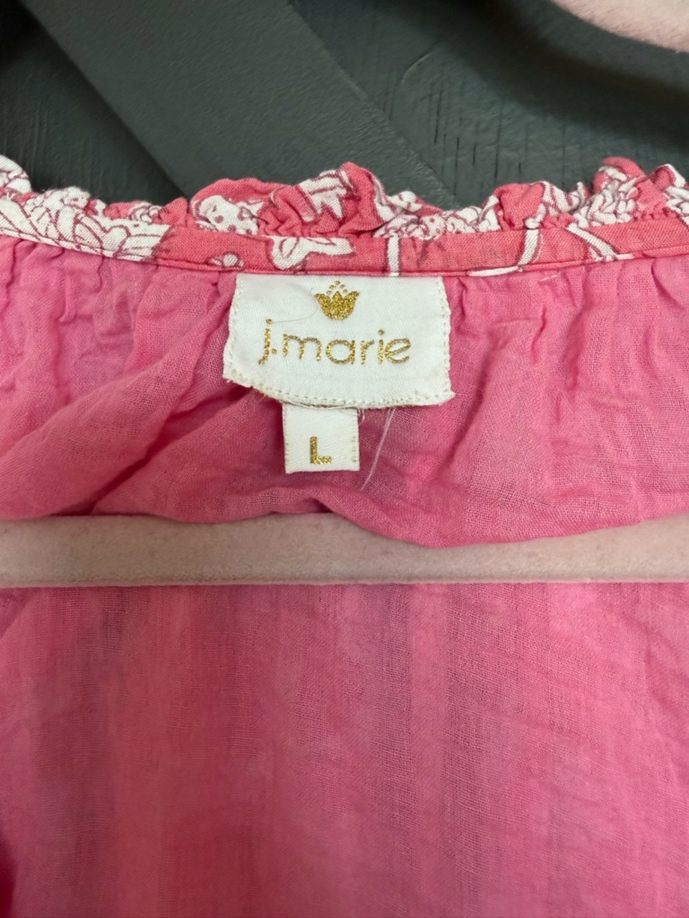 J. Marie Emilia Rose Floral Long Sleeve Dress in Pink, Size Large - Picture 6 of 7